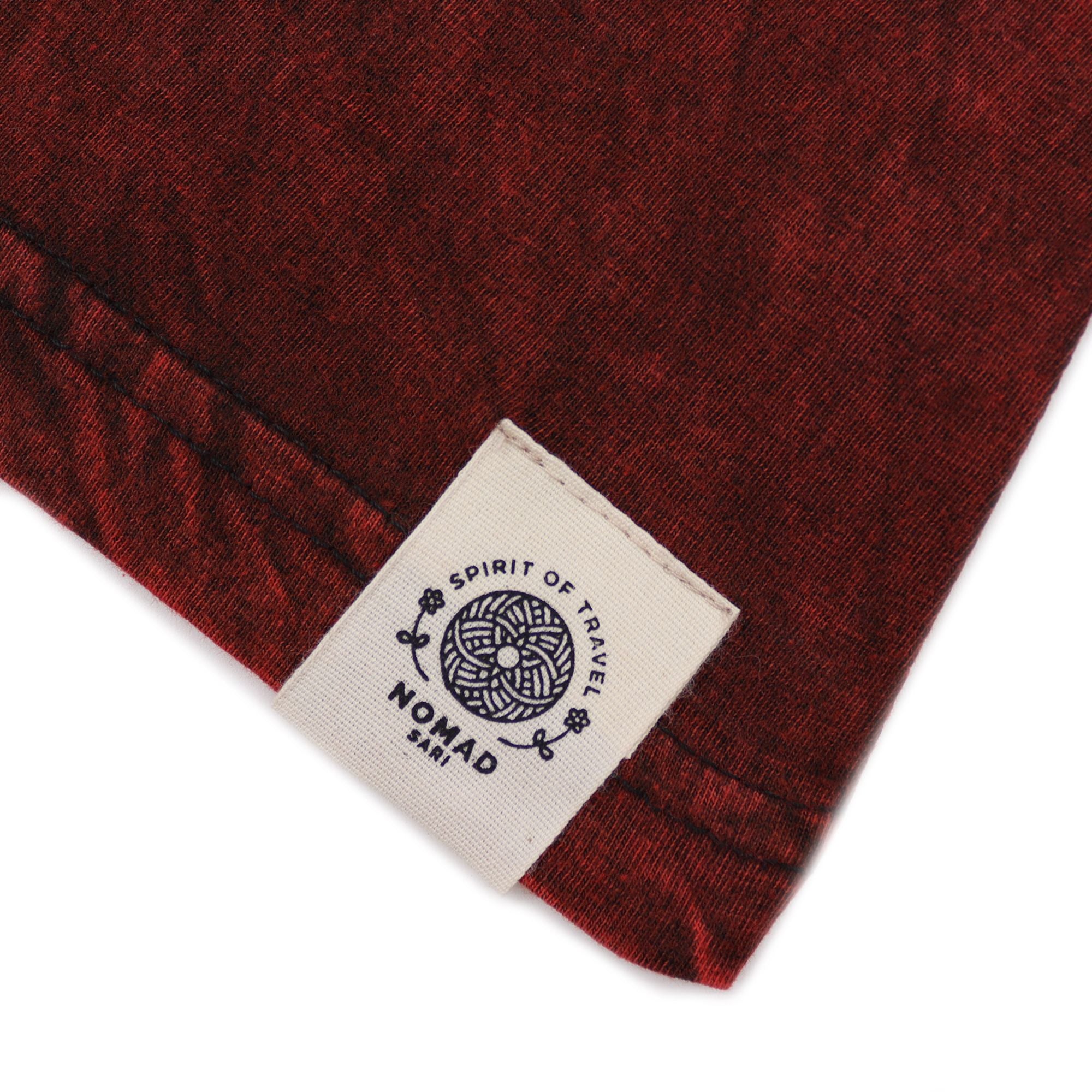 Medium Stone Washed Teashirt - Mandala - Maroon