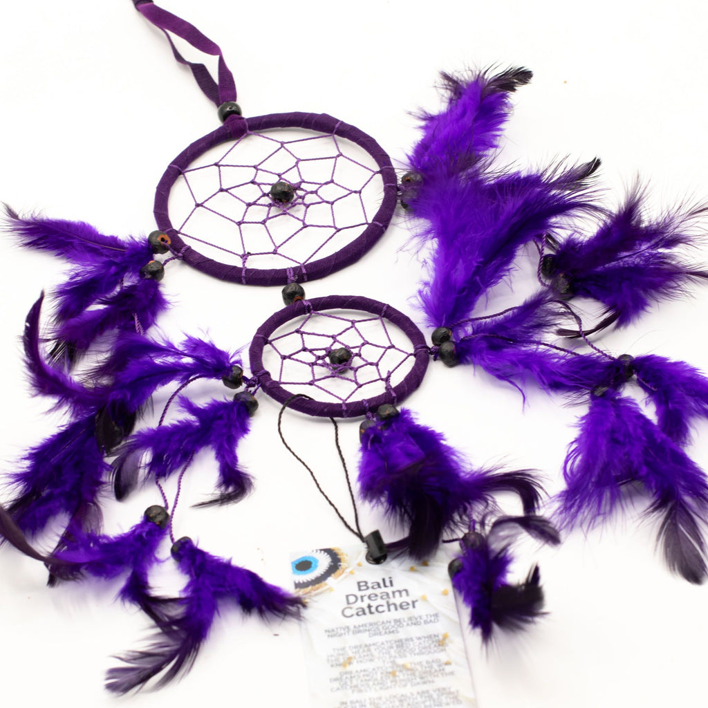 Bali Dreamcatcher - Medium Round - Turq/Pink/Purp