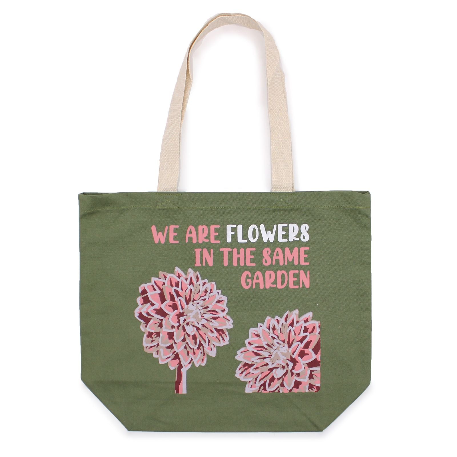 Printed Cotton Bag - We are Flowers - Natural