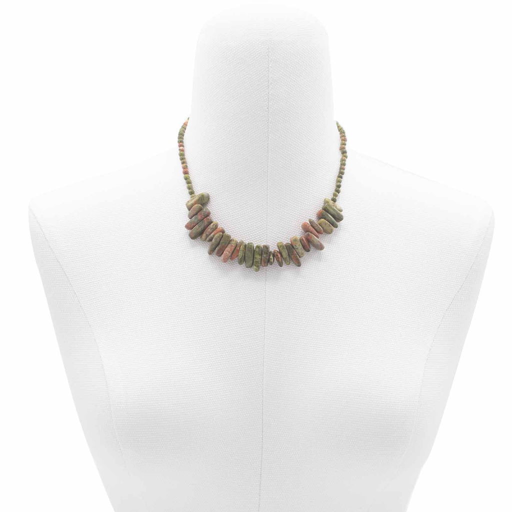 Longstone Gem Necklace - Moss Agate