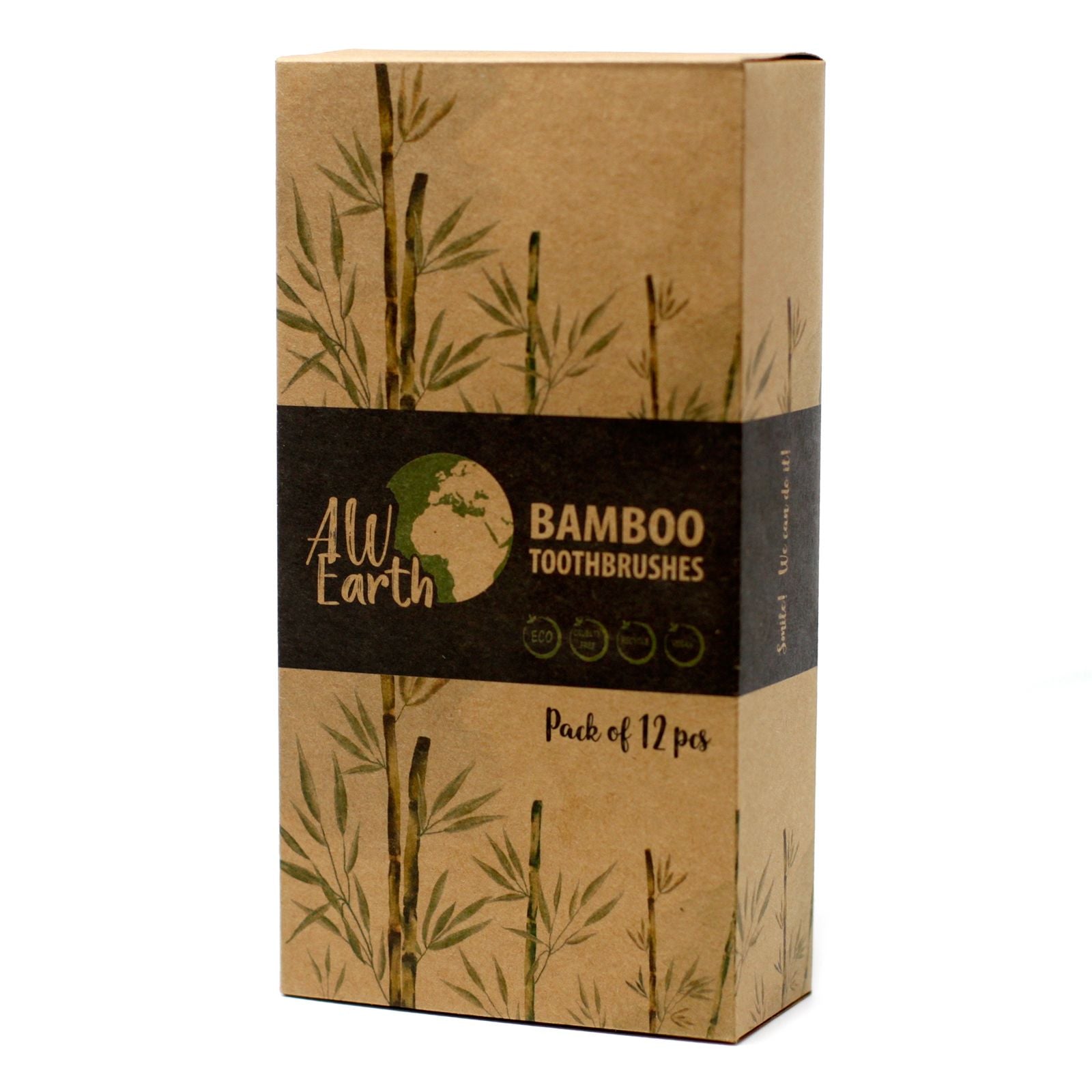 1x Bamboo Toothbrush - Charcoal Medium Soft